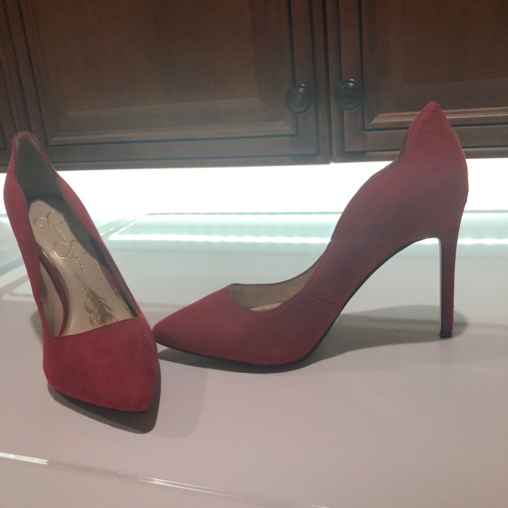 Jessica Simpson Red Suede Heels